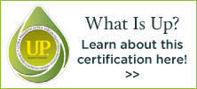 Ultra pure olive oil certification logo.